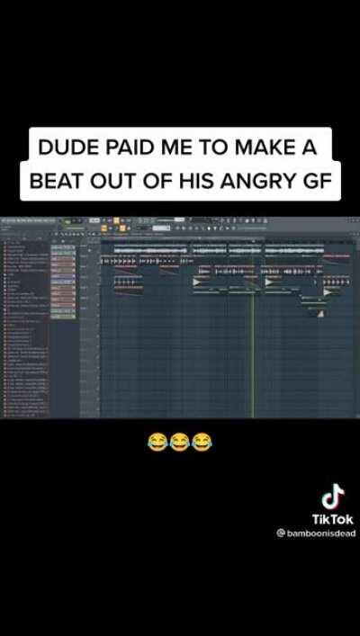 music producer gets paid to make a beat from someones angry gf