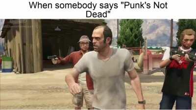 Punk's stuck in the first stage of grieving.