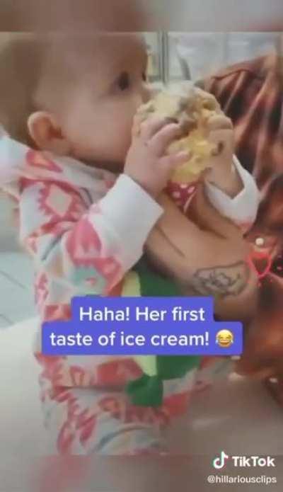 Baby learns about flavor.