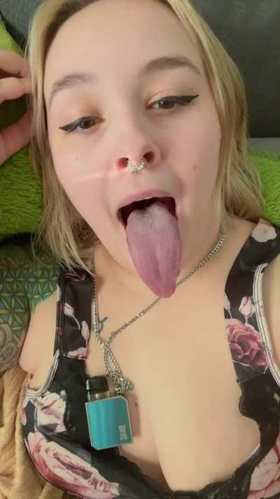 Eviie May's beautiful long tongue