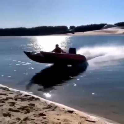 WCGW Trying to Ride Over a Sand Bar