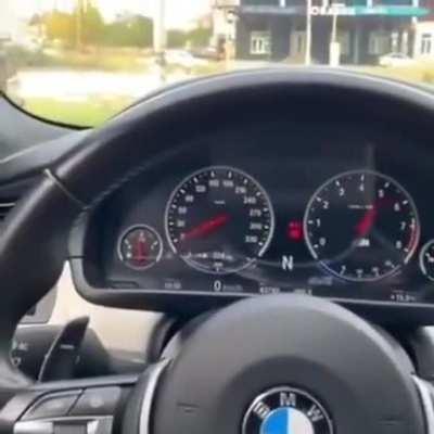 Just a guy showing of his bmw