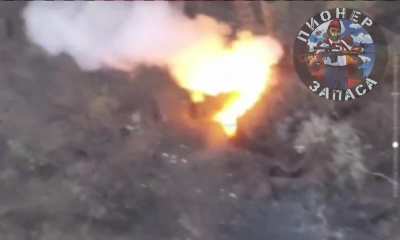 Russian use of Incendiary munitions against UA forces in a tree line