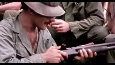 Soldiers inventing the “Weed Shotgun” in Vietnam!