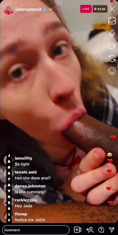 You like watching your girl suck black cock on the live?