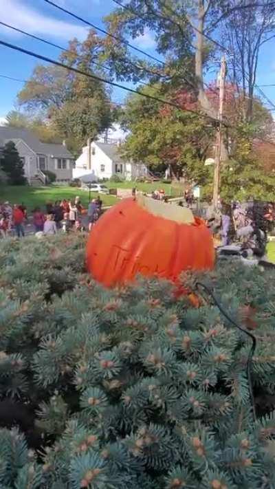 Town built event around my house on Halloween because of our decorations, a few more than expected showed.