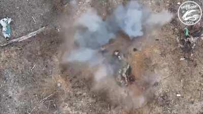 Comp of Ukrainian drones targeting Russian troops