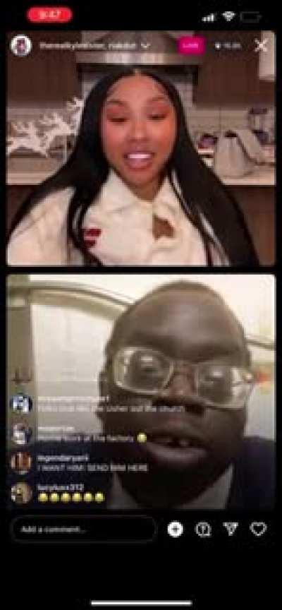 Random Man Goes On IG Live With Ari Flecher And Says He Wants To Fly Her Out!