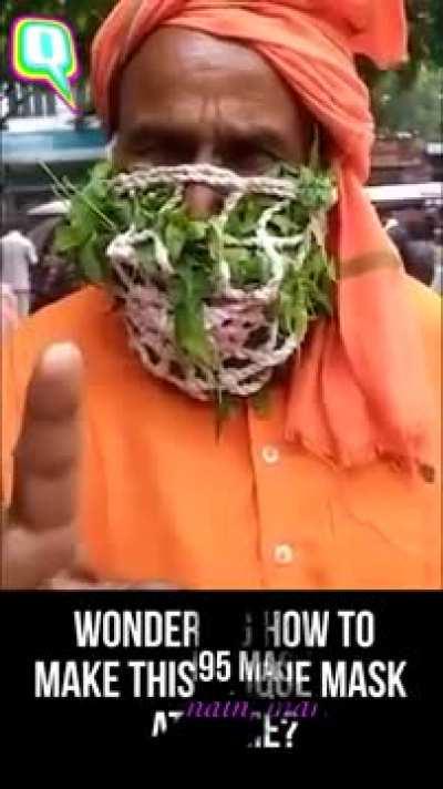 Only in India: A Herbal Mask Made of Tulsi and Neem to Ward off COVID | The Quint