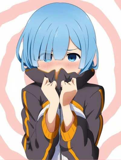 Rem in Subaru's tracksuit (Animated GIF) [Re:Zero]