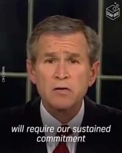 George Bush's speech in 2003 as combat operations begin