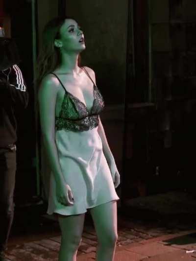 Victoria Justice - Stay BTS - in negligee. (animated gif)