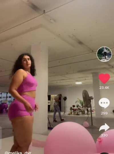 Ass so fat, it peeks through the shorts