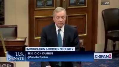 What we all knew the intent of bringing military aged men into the US was, is happening now on the Senate Floor, Senator Dick Drubin makes aspeech that immigrants can become citizens if they join the military and serve the country.