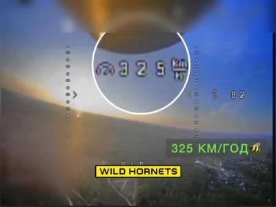 Wild Hornets high-speed drone accelerated to 325 km/h. The company broke their previous speed record.