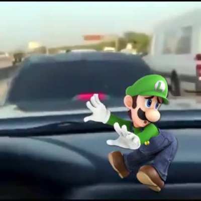 luigi gets stuck in traffic