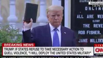 PEACEFUL Washington DC Protesters were TEARGASSED to make way for President Trump to have this photo op outside of a boarded up church. DISGUSTING (Video)