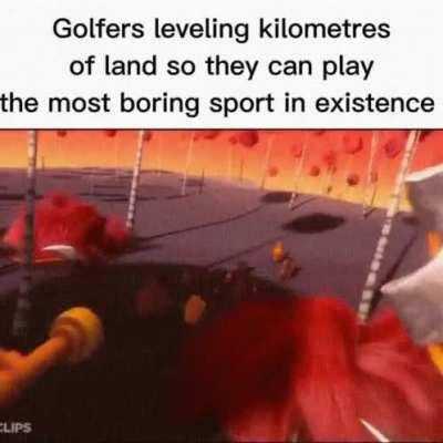 The ozone layer hates golf