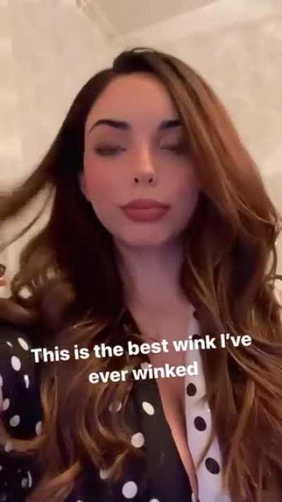 The best wink she's ever winked