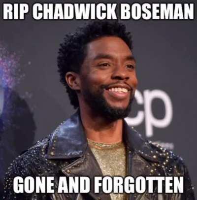 Heard what happened to Chadwick Boseman so decided to make a meme out of it. #wakandanotforever lmao