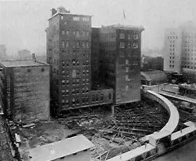 In 1930 the Indiana Bell building was rotated 90°. Over a month, the 22-million-pound structure was moved 15 inch/hr... all while 600 employees still worked there. There was no interruption to gas, heat, electricity, water, sewage, or the telephone servic