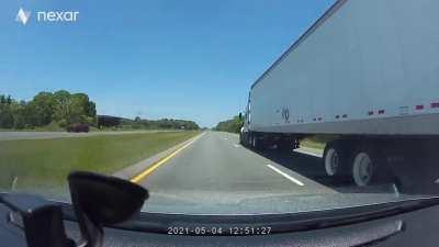 Brake Checked By Semi Truck