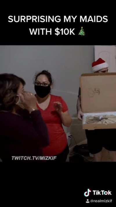 The Guy Who is The Banner Of This Subreddit “Mizkif” Gave His Maids $10,000 Today