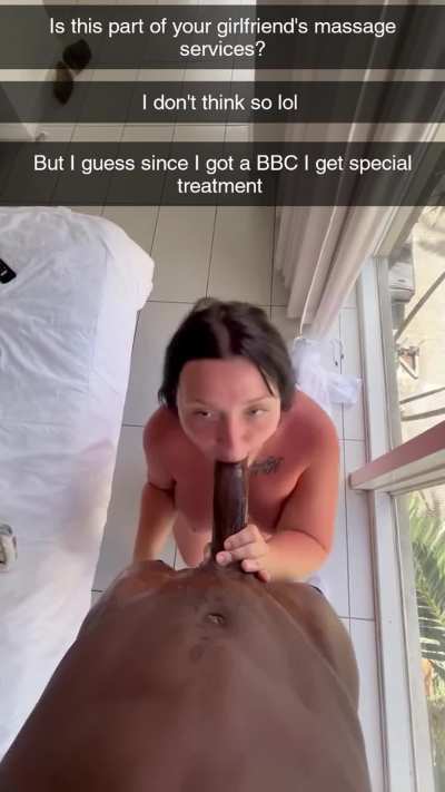 BBC gets special treatment at your girlfriend's massage parlor 