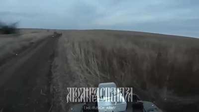 Russian VDV gets barely missed by a Ukranian FPV drone