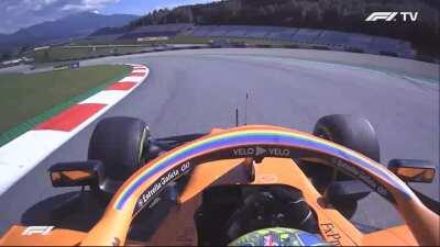 Lando Norris onboard fastest lap - Austrian GP 2020