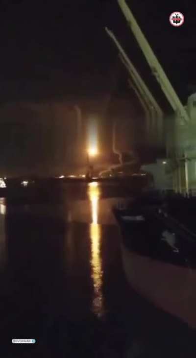 Sea drones attacking novorossiysk, russia. Video 2