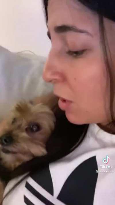 Watch a woman gaslight her dog