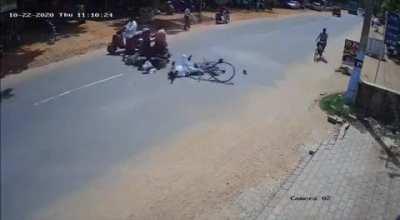 Guy Gets Run Over By Tractor