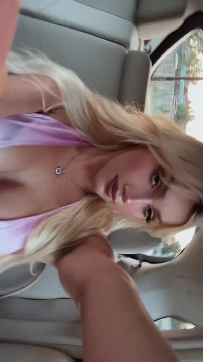 This blonde babe is ready for a good time 