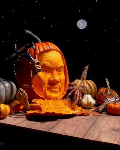 Will Smith carves himself in Stop Motion 🎃 🔪