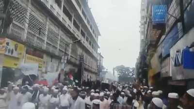 Public waving of ISIS and Taliban flags in Bangladesh