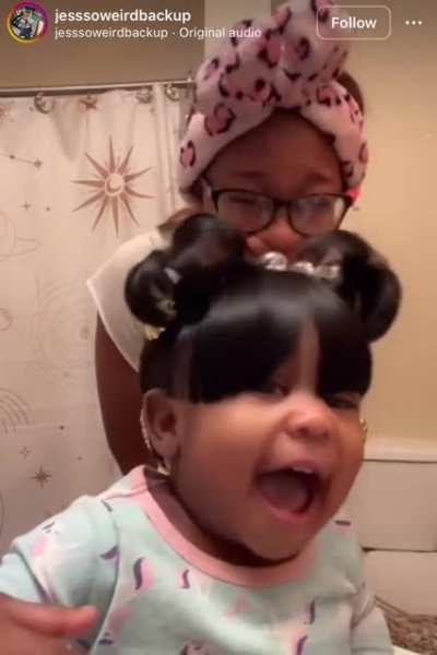 Babies + wig = match made in heaven