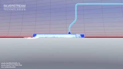 Air injected between ship hull and water can reduce friction, resistance, and fuel consumption