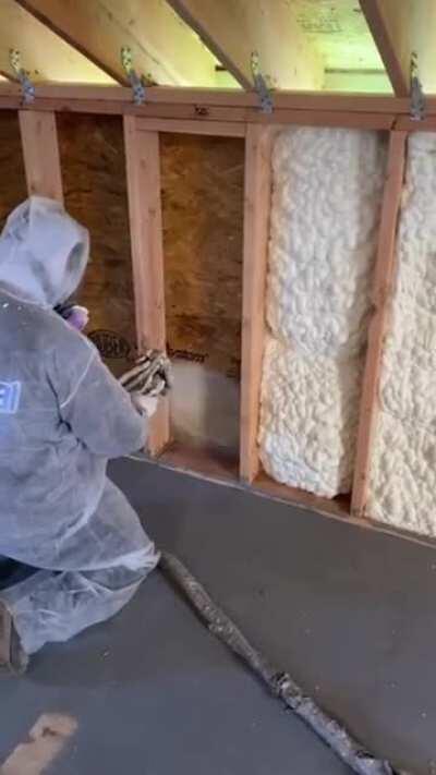 Spray foam insulation