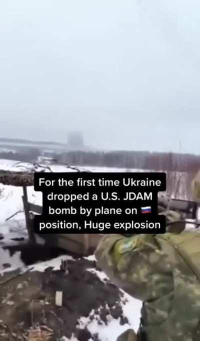 Reportedly first video of JDAM-ER missile used in Ukraine on Russian position. Location unknown.