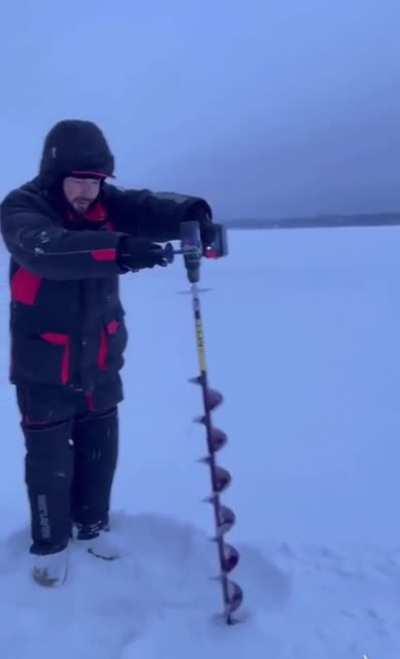 Winter fishing is difficult