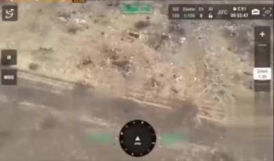 A Russian drone captures an Ukrainian soldier killing 5 Russian soldiers while defending his position.