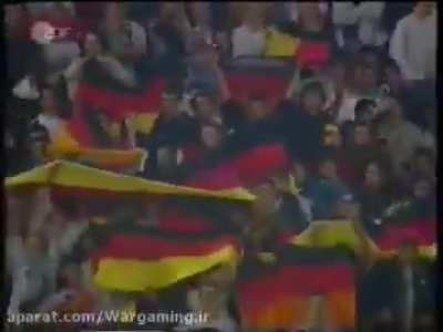 Iranian fans Sieg Hail to German national team in Tehran. October 9, 2004