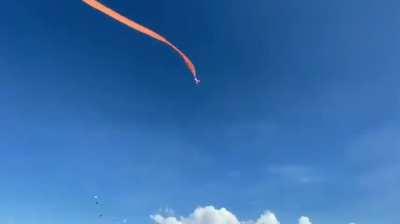 3 Year Old Girl Getting Flown Into Sky After Getting Caught In Kite