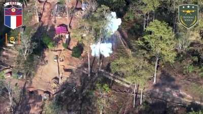 Federal Wings Drone Bomb Myanmar/Burmese Junta Army Positions in Kayin State in Collaboration with the KNDO (Karen National Defense Organization (Taken Between December 22nd-24th).