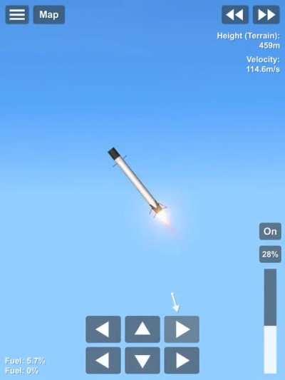 Nice propulsive landing of the first stage of my falcon 9