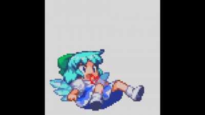 cirno laugh then fall 6 time