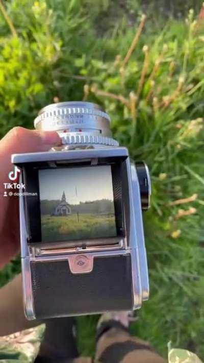 Something the way you look through this this 1950’s Hasselblad viewfinder