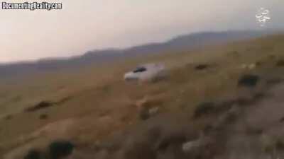 Isis ambush on car carrying an unlucky foe