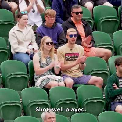 If you’re at Wimbledon, be careful of what you say 😂